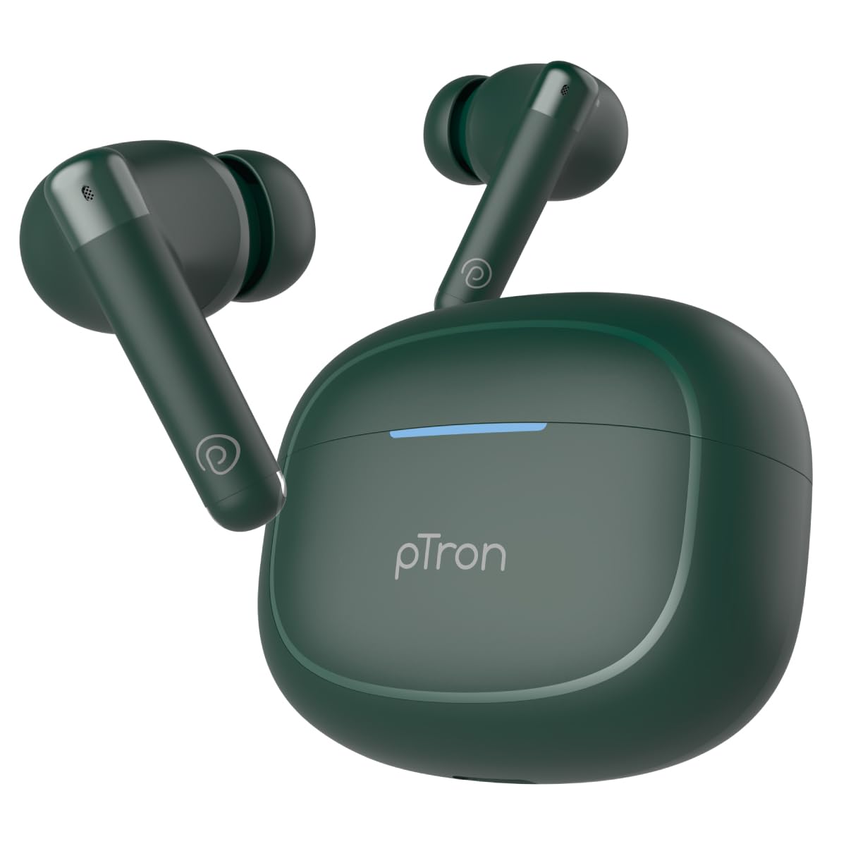 PTron Bassbuds Duo Pro TWS In Ear Earbuds With 3D Audioscape Fast Type C Charging Ipx5 Green 93Mobiles