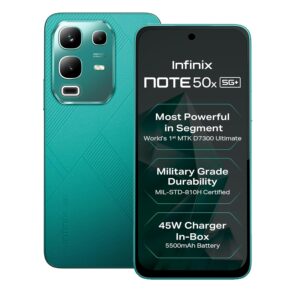 Infinix Note 50x 5G+ (Sea Breeze Green, 6GB RAM, 128GB Storage)