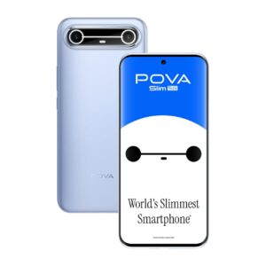Pova Slim 5G (Sky Blue, 8+128GB) | World's Slimmest and Lightest* 5G with 5160mAh Battery