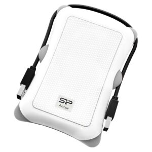 Silicon Power Rugged Armor A30 2TB Rugged USB 3.0 Portable Hard Drive (White)