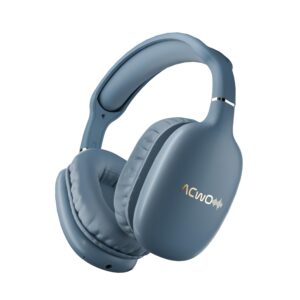 ACwO Twister 515 Wireless Over-Ear Headphones | X-Fidelity Acoustics | 40mm Bass BooMX™ Drivers, Steel Blue