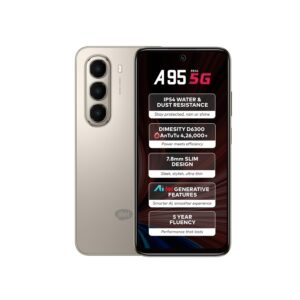 itel A95 5G+ AI Smartphone | 6GB RAM + 128GB ROM, Calx Titanium