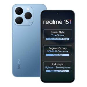 realme 15T 5G Smartphone 12+256GB Silk Blue