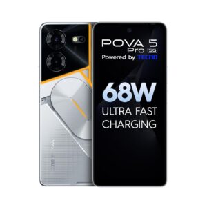 TECNO Pova 5 Pro 5G (Silver Fantasy, 8GB RAM,128GB Storage)