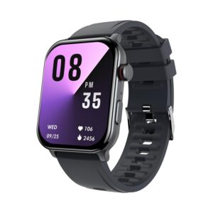 itel ICON-3 Smartwatch with Single chip BT Calling, 2.01" AMOLED Display,(Dark Chrome)