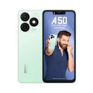 itel A50|6.6" HD+ Display with Dynamic Bar| 3GB RAM +64GB ROM, Upto 8GB RAM with Memory Fusion| Lime Green