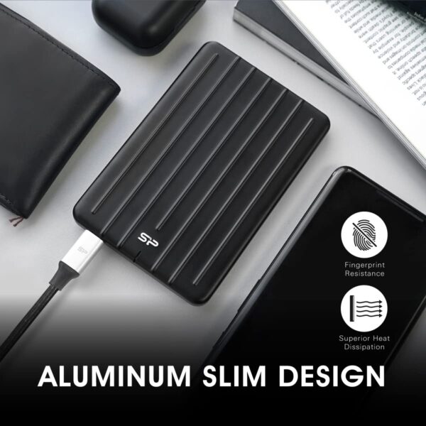 SP Silicon Power 2Tb Portable Ssd, USB-C, Aluminum Case USB 3.2