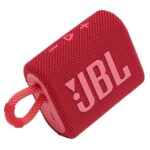 JBL Go 3, Wireless Ultra Portable Bluetooth Speaker, Pro Sound, Vibrant Colors with Rugged Fabric Design, Waterproof, Type C (Without Mic, Red)