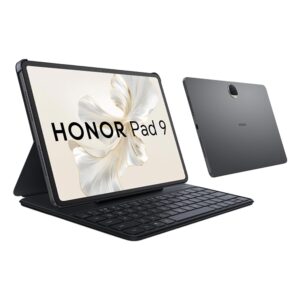 HONOR Pad 9 with Free Bluetooth Keyboard, 12.1-Inch 2.5K Display, 16GB (8+8GB Extended), 256GB Storage, Metal Body, Gray