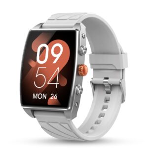 Pebble Mega 2.06" Amoled Display | Bluetooth Calling Smart Watch for Men | Premium Metal Build | Moonlight Grey