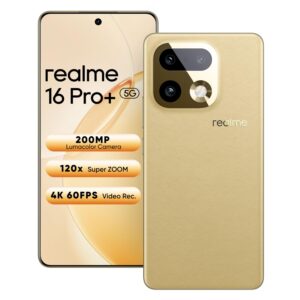 realme 16 Pro+ 5G Smartphone 8+256GB Gold, 144Hz AMOLED Display, 7000mAh Battery