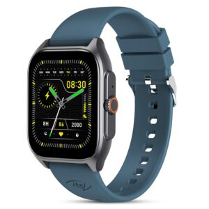 itel 2ES 1.8'' HD IPS Display Smartwatch with Bluetooth Calling, Upto 12 Days Battery, IP68 Water Resistant (Blue)