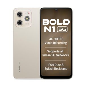 Lava Bold N1 5G (Champagne Gold, 4GB RAM, 128GB Storage)