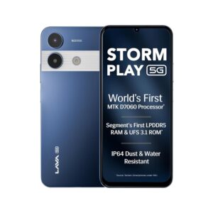 Lava Storm Play 5G (Frosty Blue, 6+6*GB RAM, 128GB Storage)