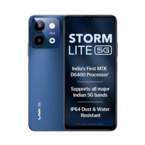 Lava Storm Lite 5G (Astral Blue, 4+4*GB RAM, 128GB Storage)