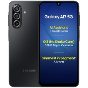Samsung Galaxy A17 5G (Black, 6GB RAM, 128GB Storage)