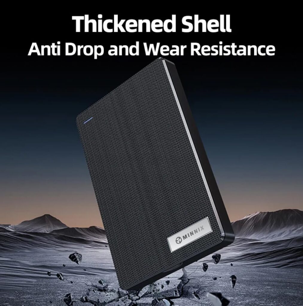MINNIX 1TB Portable External Hard Disk - 2 in 1 Type C and USB 3.0-2 ...