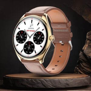 Pebble Royale Legend 1.43" AMOLED Display, Slimmest Design, Bluetooth Calling, Premium Built, Brown