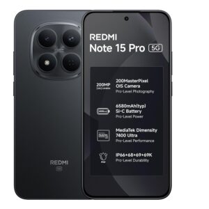 REDMI Note 15 Pro 5G (Carbon Black, 8GB+128GB)
