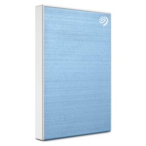 Seagate One Touch 4TB External HDD with Password Protection – Light Blue, with 3 yr Data Recovery Services