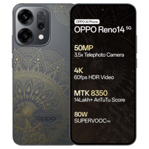 OPPO Reno14 5G (Gold, 12GB RAM, 512GB Storage)