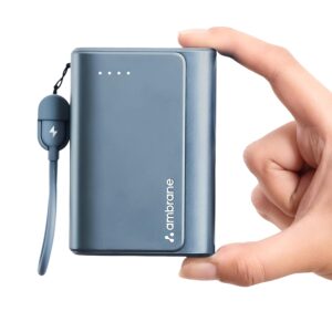 Ambrane 20000mAh 35W Fast Charging Small Pocket Size Powerbank, Blue)