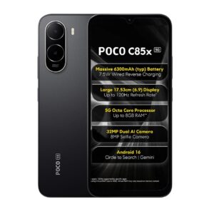 POCO C85x (Elite Black, 128 GB) (4 GB RAM)