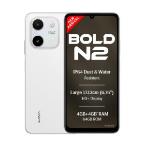 Lava Bold N2 (Siachen White, 4 GB RAM, 64 GB Storage)