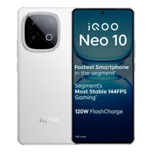 iQOO Neo 10 (Alpine White, 12GB RAM, 256GB Storage)