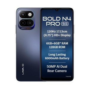 Lava Bold N4 Pro 5G (Monaco Blue, 6GB RAM, 128GB Storage)