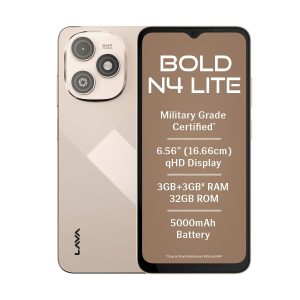 Lava Bold N4 Lite (Empire Gold, 3GB RAM, 32GB Storage)