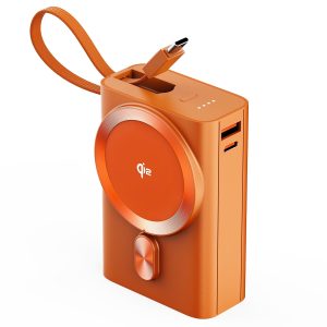 Ambrane 25W Qi2.2 Magsafe Wireless 20000mAh Powerbank (Orbit 20K, Orange)